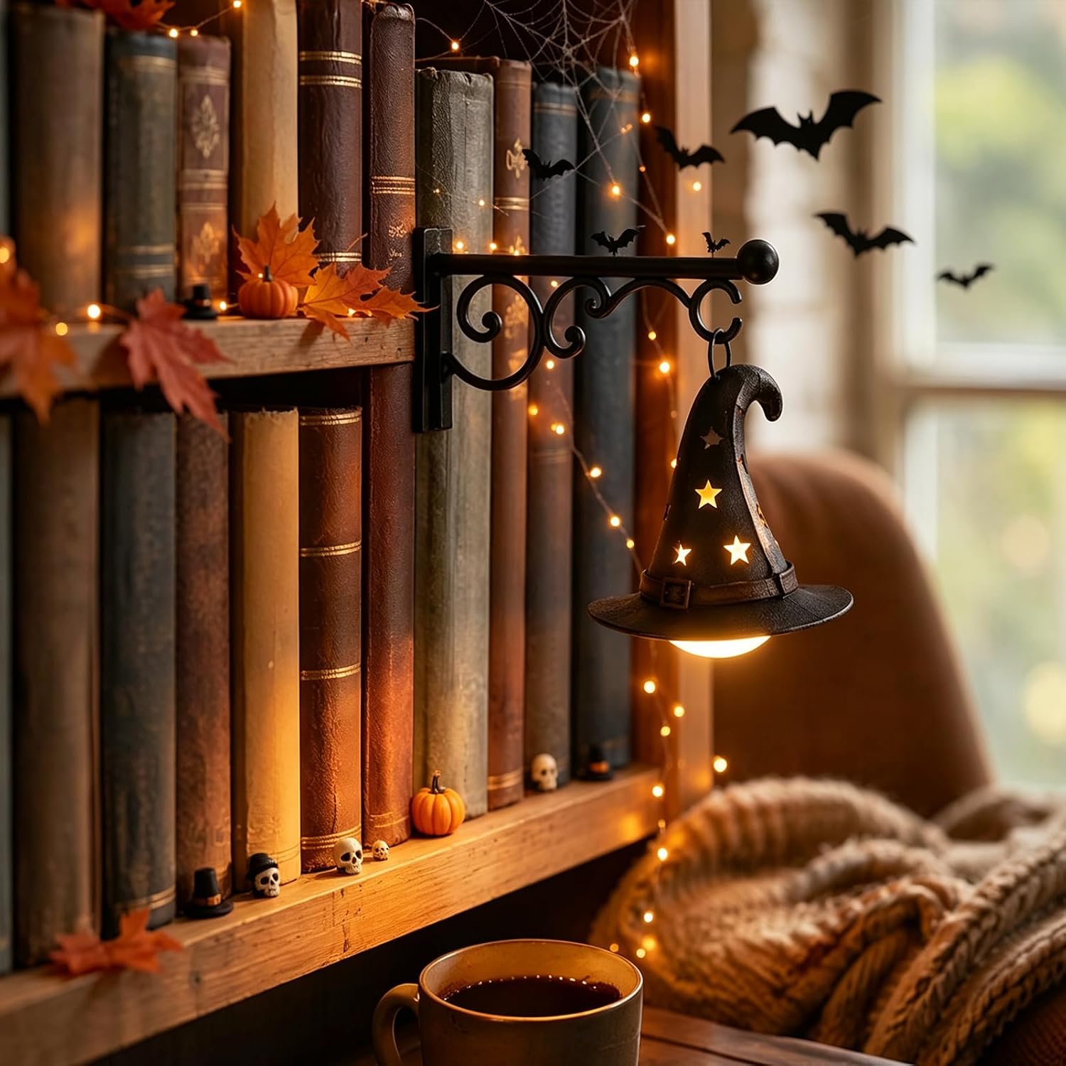 Lighting Decor Home - โคมไฟชั้นวางหนังสือ โคมไฟตั้งโต๊ะห้องสมุด โคมไฟชั้นวางหนังสือขนาดเล็ก โคมไฟมุมอ่านหนังสือ ของตกแต่งมุมอ่านหนังสือสำหรับบ้าน