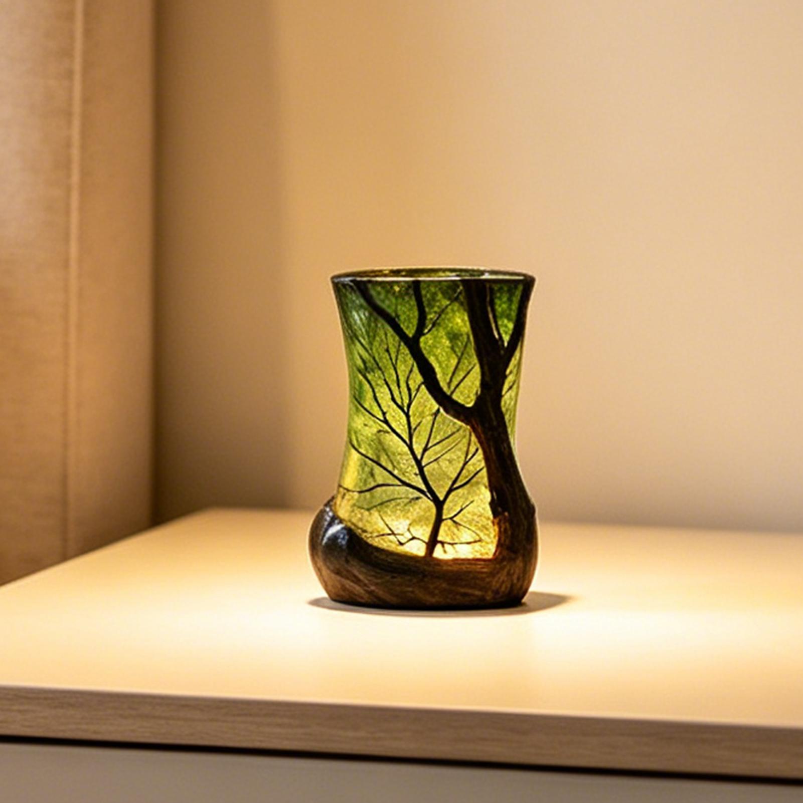 Lighting Decor Home - โคมไฟตั้งโต๊ะข้างเตียง ไฟกลางคืนลายป่า ไฟตกแต่งสร้างบรรยากาศ สำหรับบ้าน สำนักงาน ห้องนอน