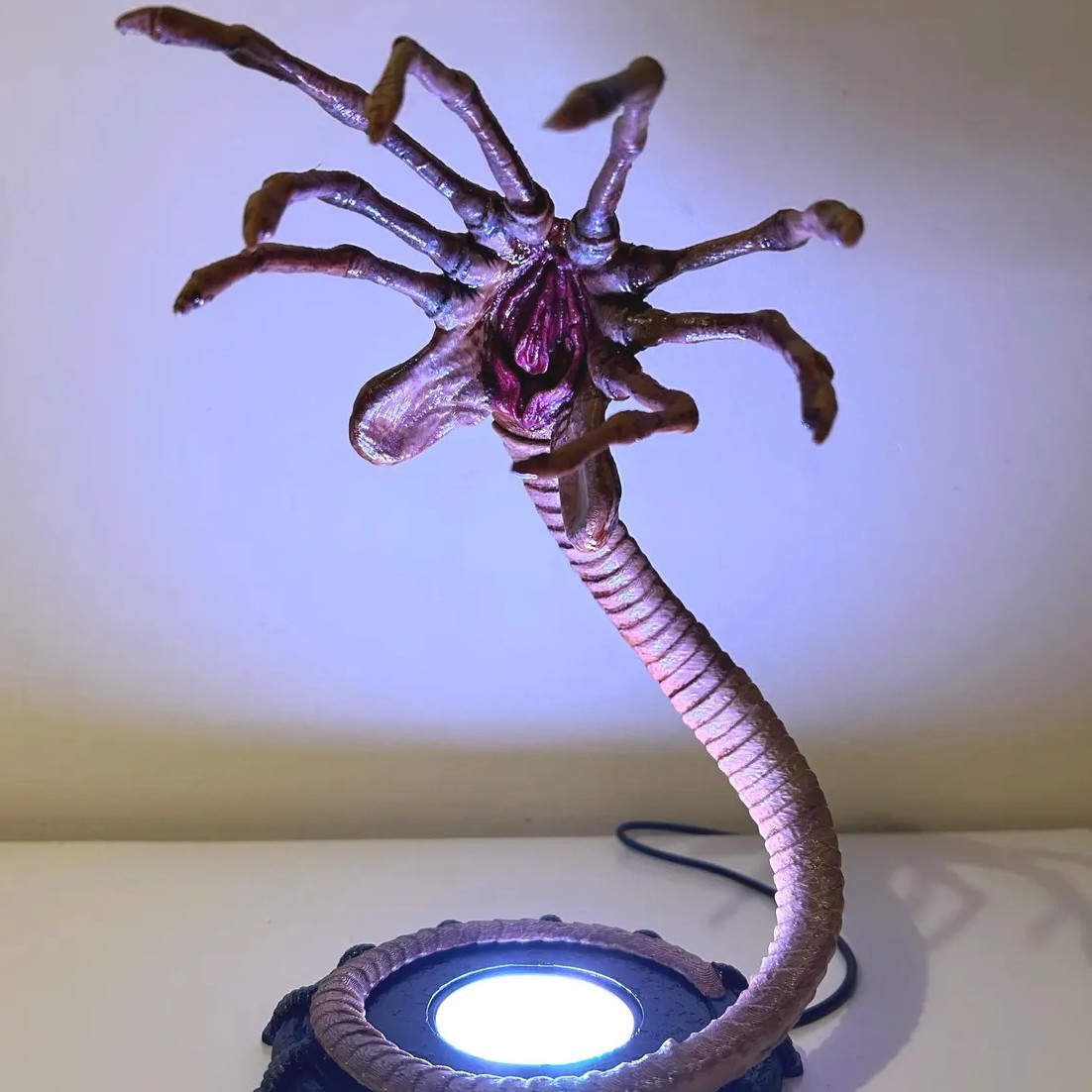 Lighting Decor Home - โคมไฟ Alien Facehugger ไฟกลางคืน, ไฟกระพริบตกแต่งฟักทองฮาโลวีนพร้อมไฟ LED,