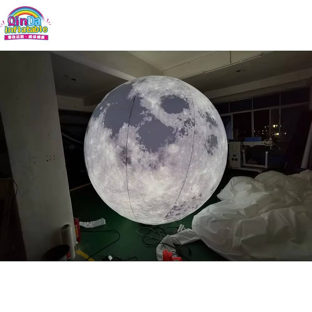 Lighting Decor Rentals - คอนเสิร์ตตกแต่งโคมไฟพองยักษ์ดวงจันทร์ LED ลูกโลกโลกพองสําหรับเช่า