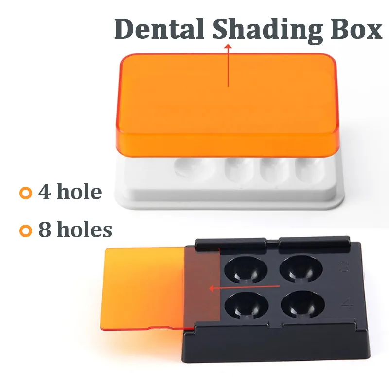 Lighting Jockey - 4/8 ช่องทันตกรรมเรซิ่น Shade Light กล่องเก็บทันตกรรม Palette