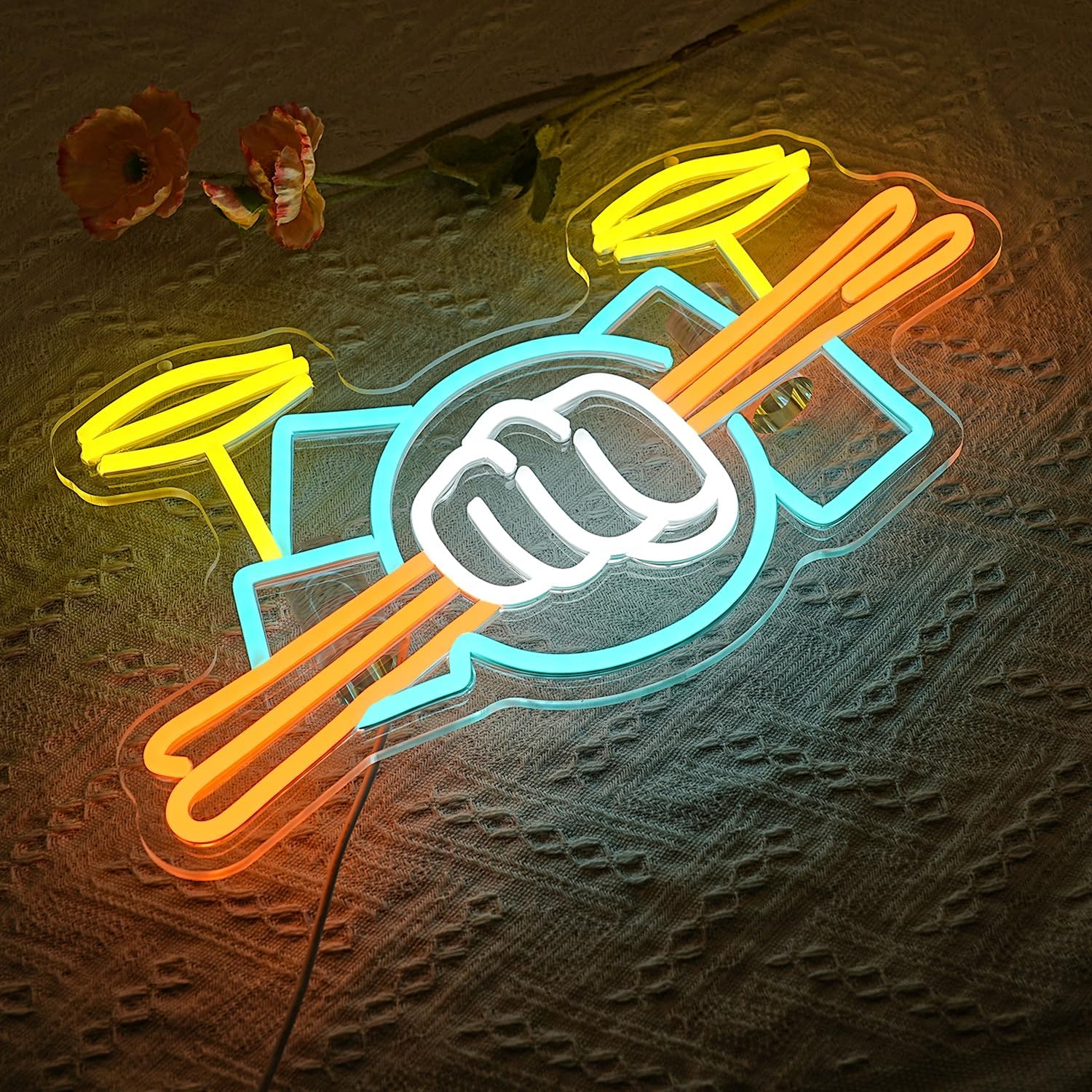 ป้ายไฟนีออนรูปชุดกลอง ใช้พลังง - Lighting Decor Items บทวิจารณ์และราคา