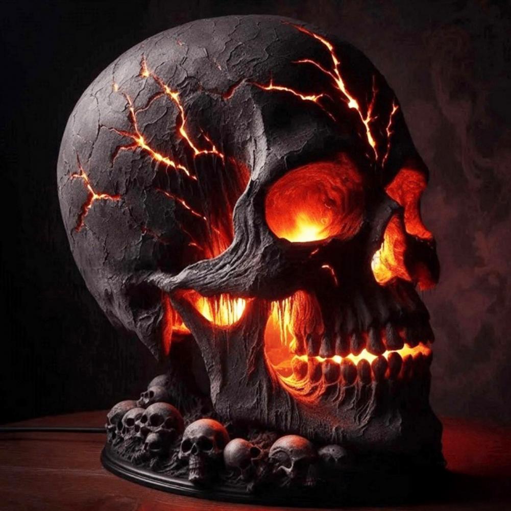 โคมไฟหัวกะโหลกหินลาวาสำหรับฮาโ - Lighting Decor For Diwali บทวิจารณ์และราคา
