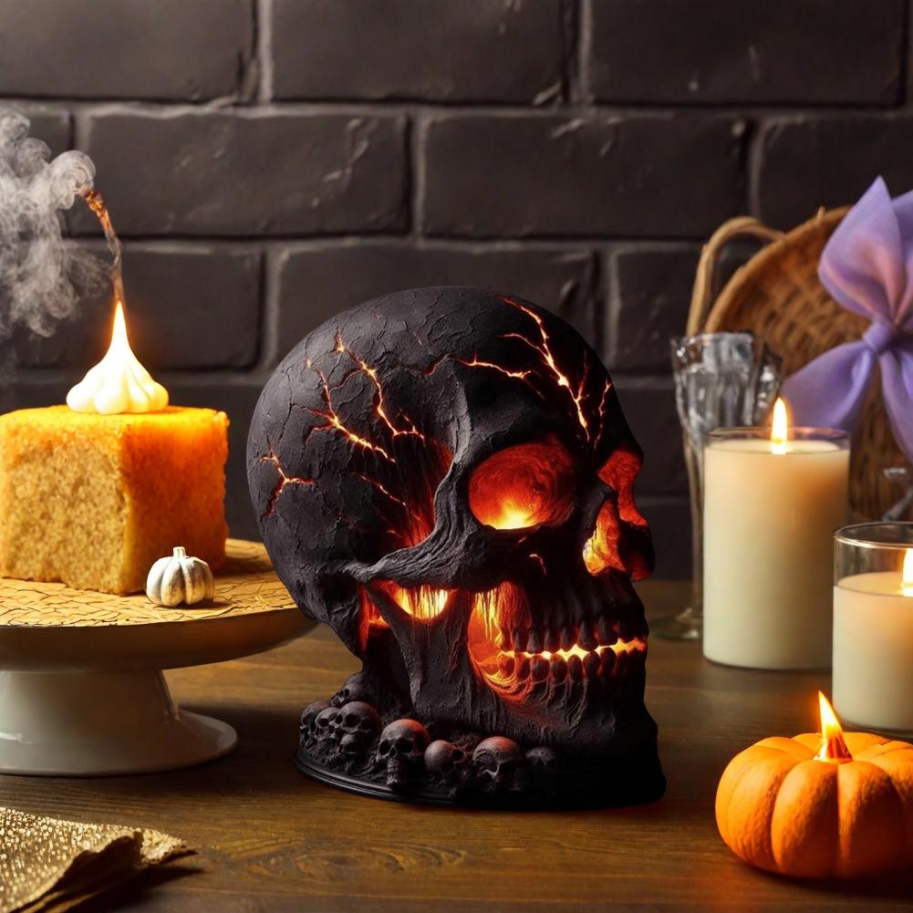 โคมไฟหัวกะโหลกหินลาวาสำหรับฮาโ - Lighting Decor For Diwali บทวิจารณ์และราคา