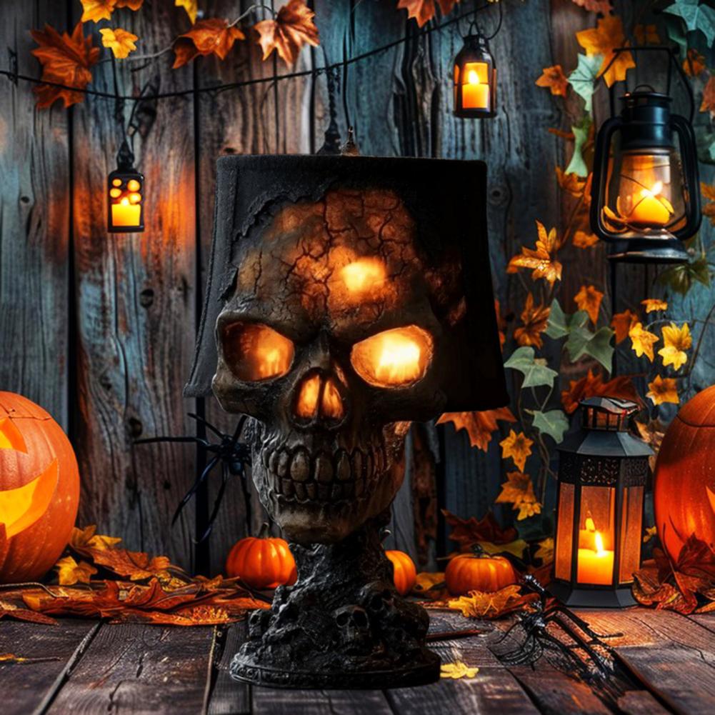 โคมไฟหัวกะโหลกหินลาวาสำหรับฮาโ - Lighting Decor For Diwali บทวิจารณ์และราคา