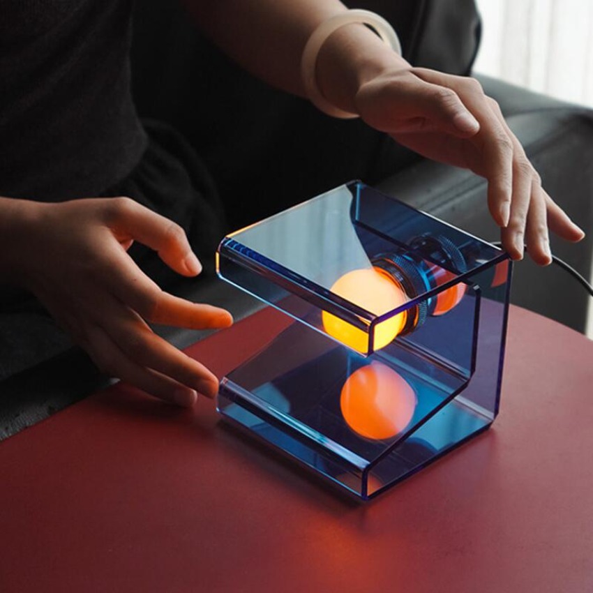 โคมไฟตั้งโต๊ะอะคริลิคทรงลูกบาศ - Ambient Lighting Decor For Room บทวิจารณ์และราคา