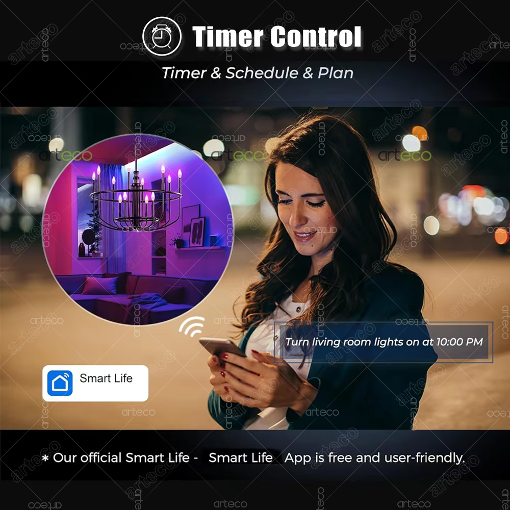 Tuya E14 เทียนโคมไฟ Smart Life - Lighting Decor For Diwali บทวิจารณ์และราคา