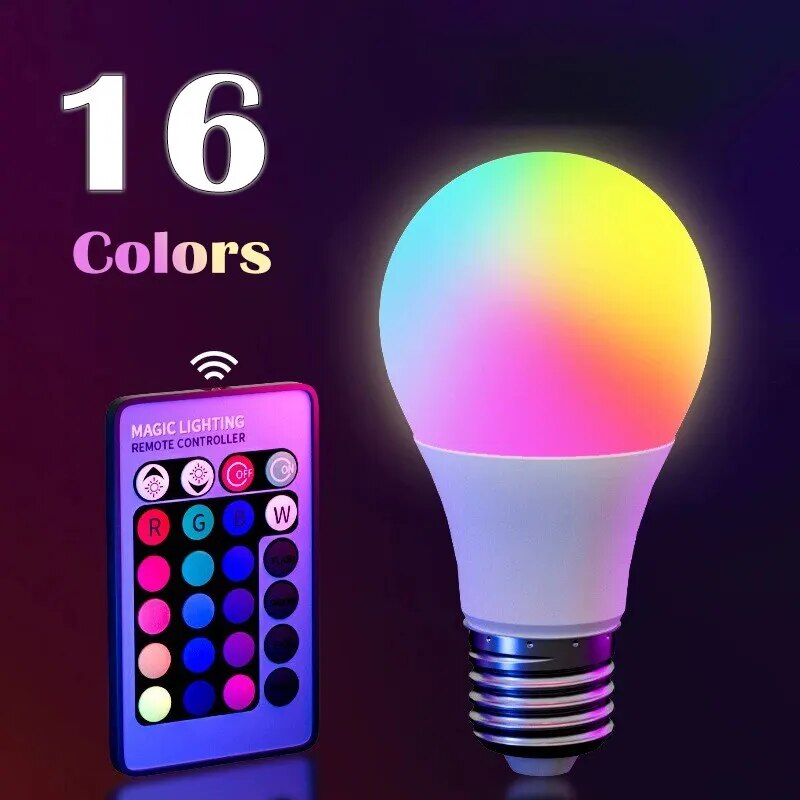 16 สี RGB หลอดไฟ LED หลอดไฟหลา - Colour Changing Bulb บทวิจารณ์และราคา