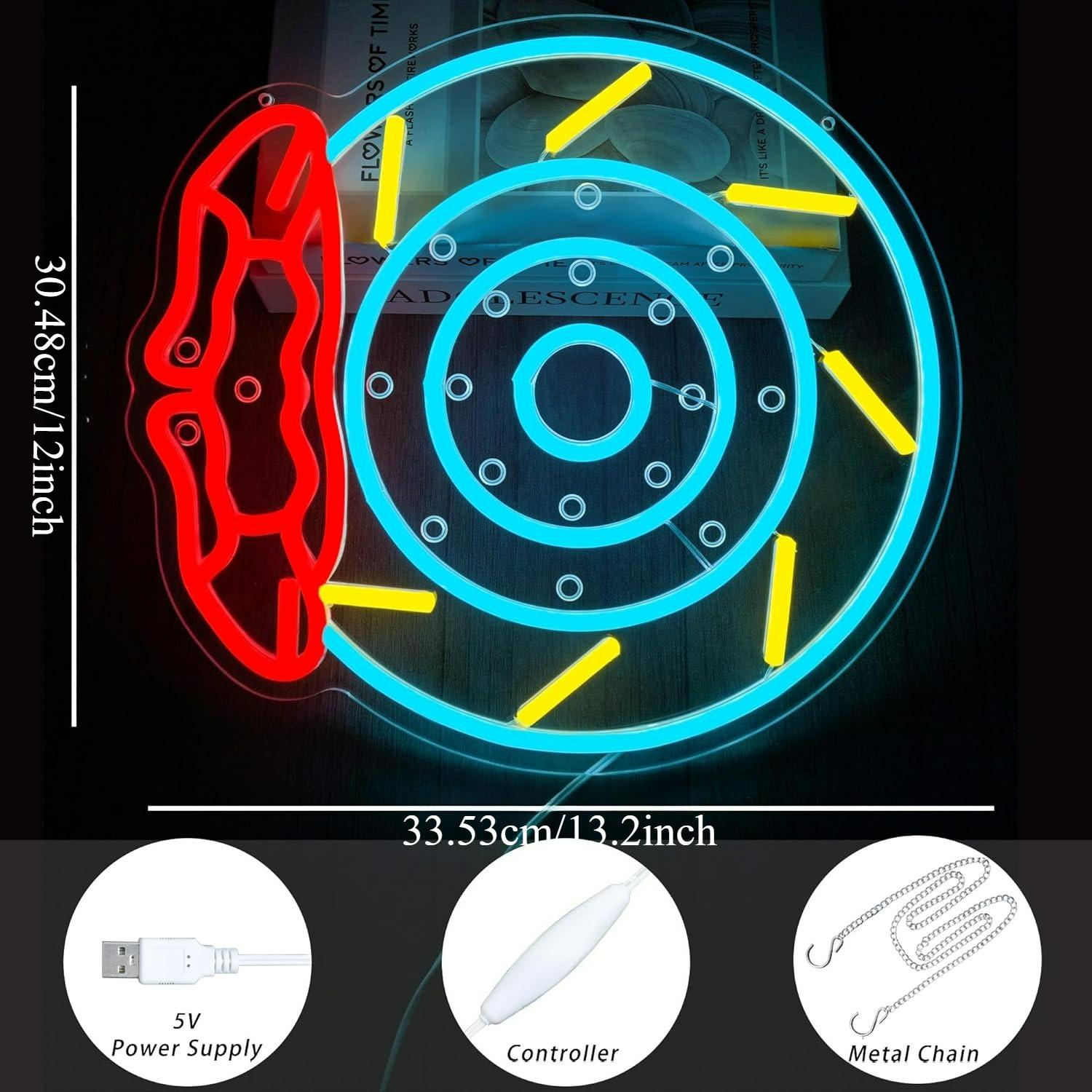 ป้ายไฟนีออนรูปผ้าเบรก LED ตกแต - Decor Lighting Fans บทวิจารณ์และราคา