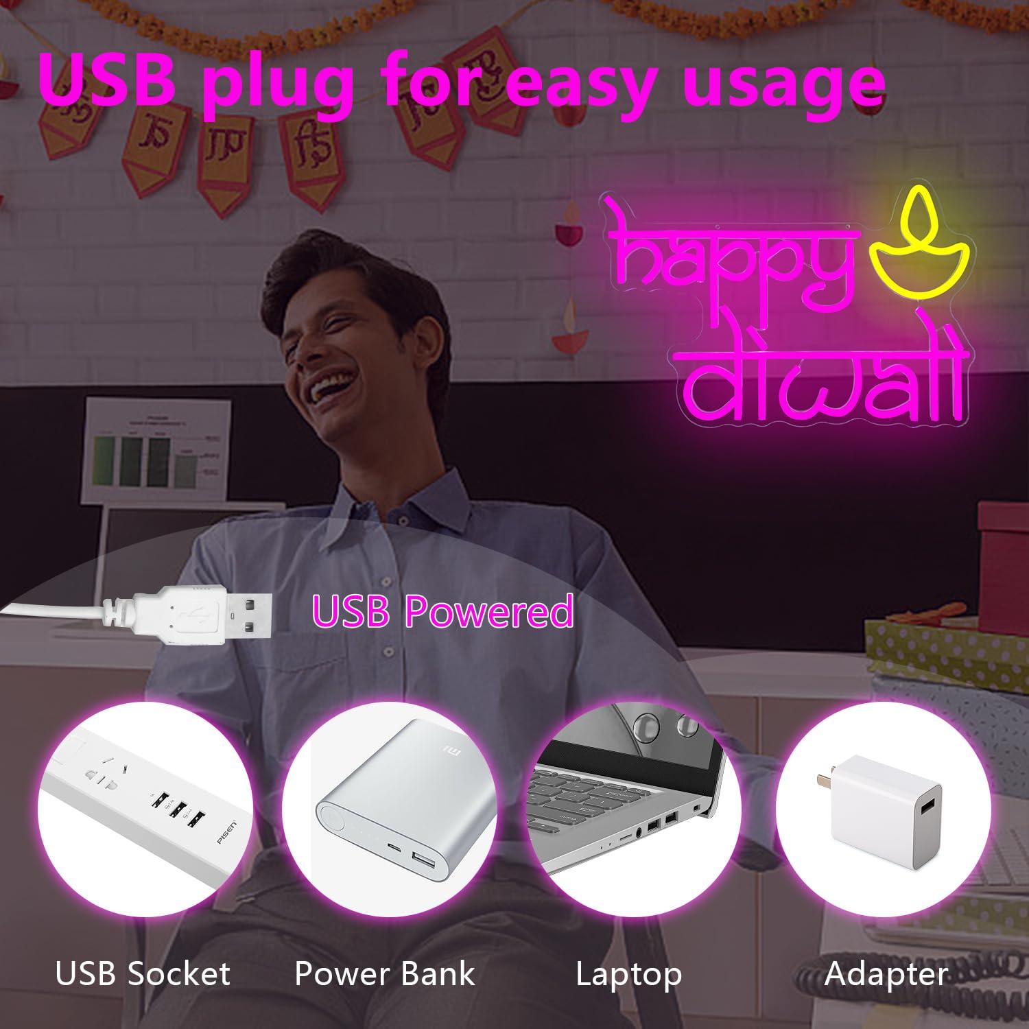 ป้ายไฟนีออนดีวาลี ใช้พลังงานจา - Lighting Decor Home บทวิจารณ์และราคา