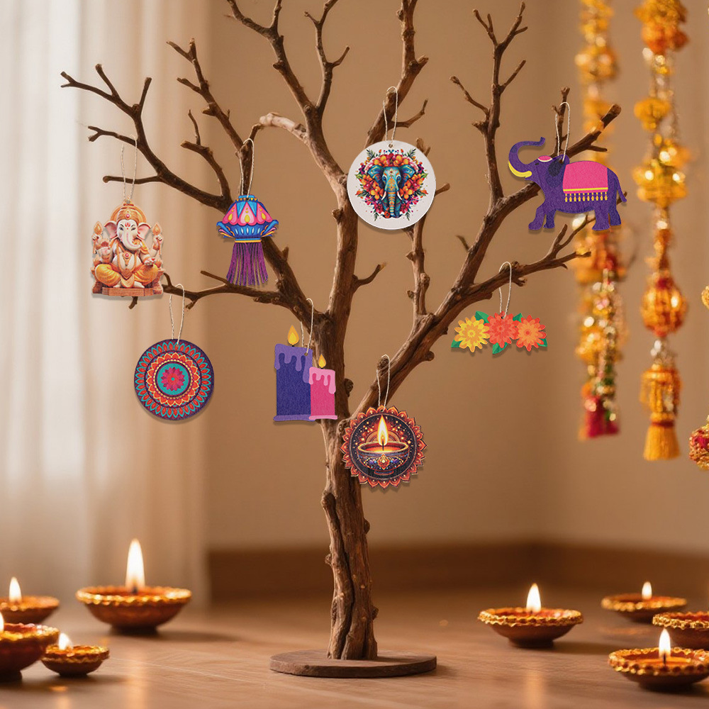 ของตกแต่งธีมเทศกาลดิวาลี - ไม้ - Lighting Decor For Diwali บทวิจารณ์และราคา
