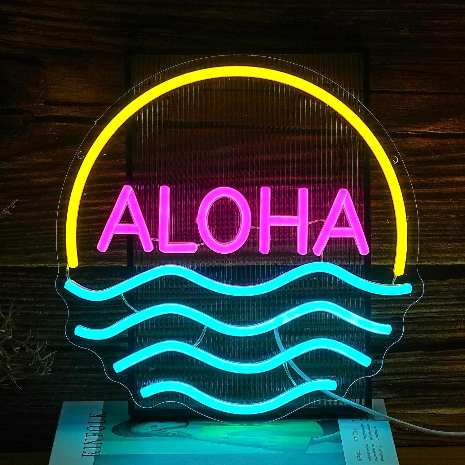 ป้ายไฟนีออน Aloha Sunset Wave  - Lighting Decor Rentals บทวิจารณ์และราคา