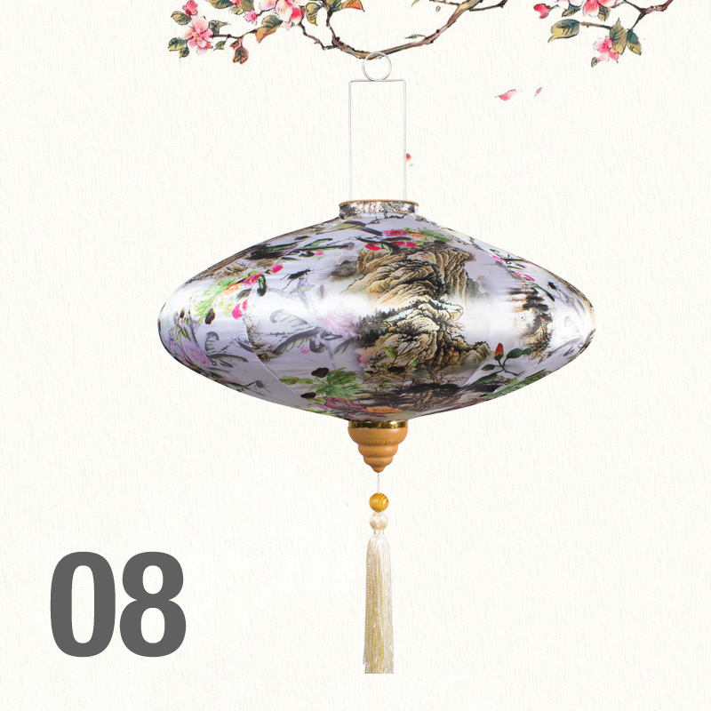 12/14นิ้วสไตล์จีนผ้าไหมซาตินโค - Restaurant Lighting Decoration บทวิจารณ์และราคา