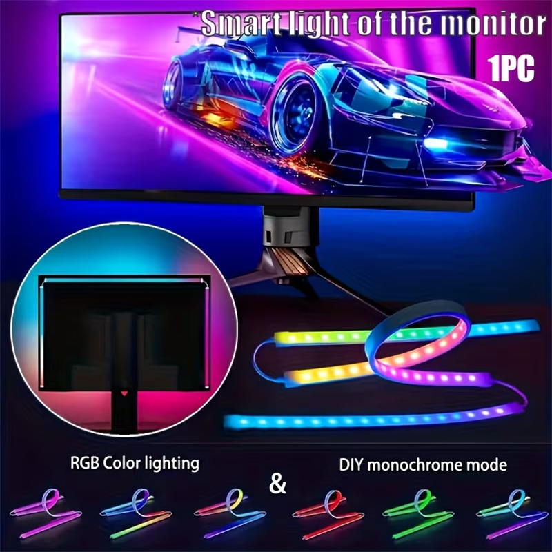 ไฟ RGB สำหรับเล่นเกม แถบไฟ LED - Ambient Lighting Decor For Room บทวิจารณ์และราคา