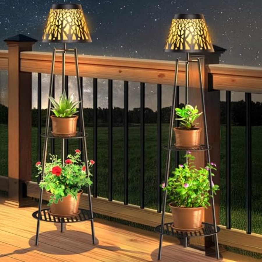 โคมไฟตั้งพื้นพลังงานแสงอาทิตย์ - Garden Lighting Decor บทวิจารณ์และราคา