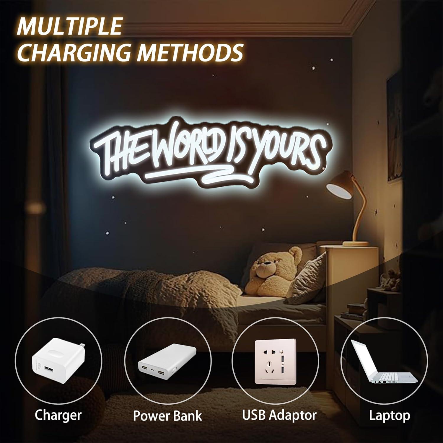 ป้ายไฟนีออน The World is Yours - Lighting Decor Wedding บทวิจารณ์และราคา