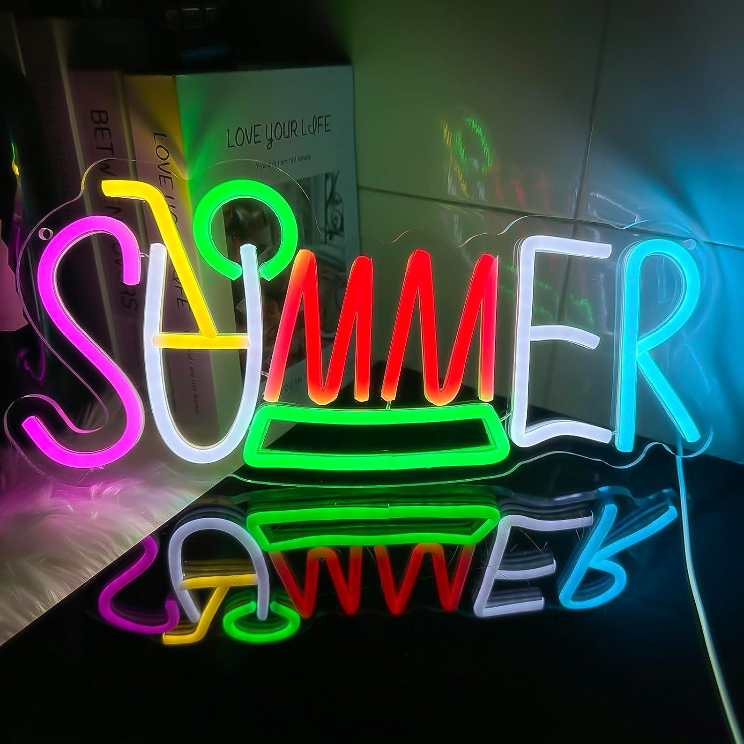ป้ายไฟนีออนฤดูร้อน ไฟ LED ใช้พ - Lighting Decor Rentals บทวิจารณ์และราคา