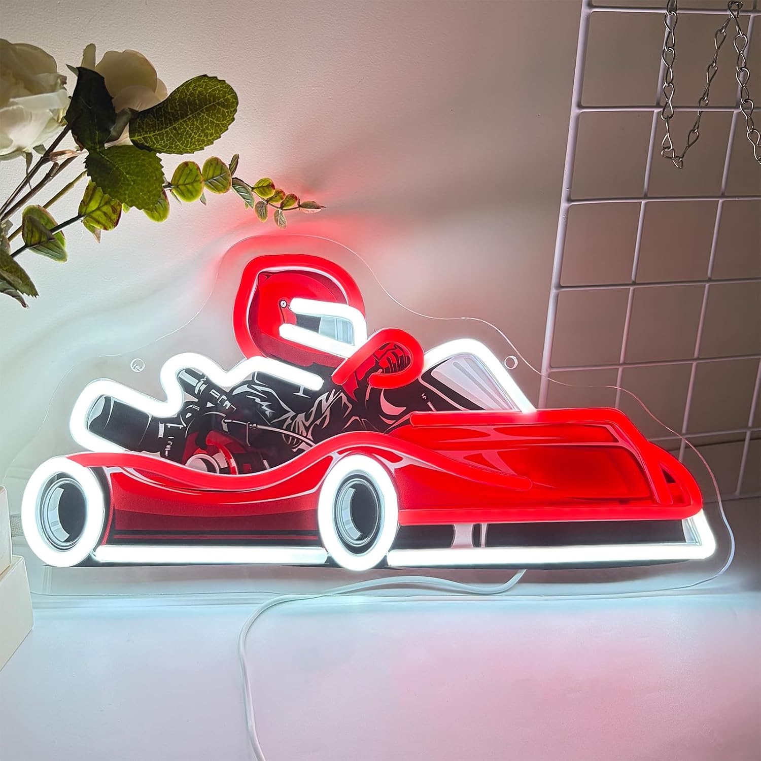 ป้ายไฟ LED รูปนักแข่งรถโกคาร์ท - Decor Kart Lighting บทวิจารณ์และราคา