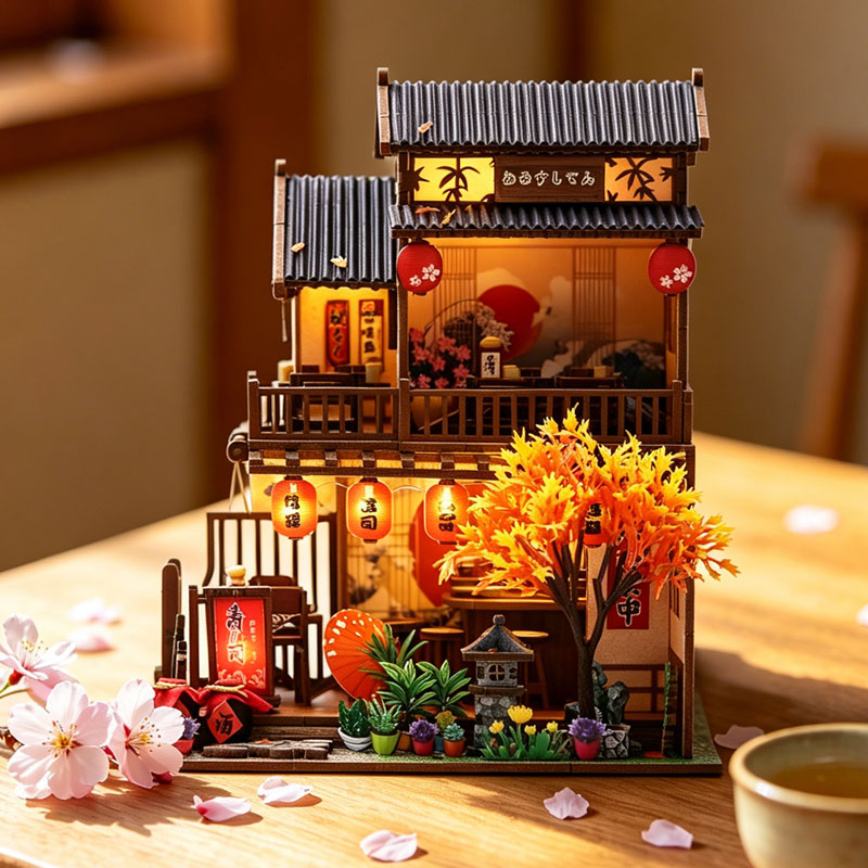 ชุดประกอบบ้านตุ๊กตาจิ๋วร้านอาห - Restaurant Lighting Decoration บทวิจารณ์และราคา