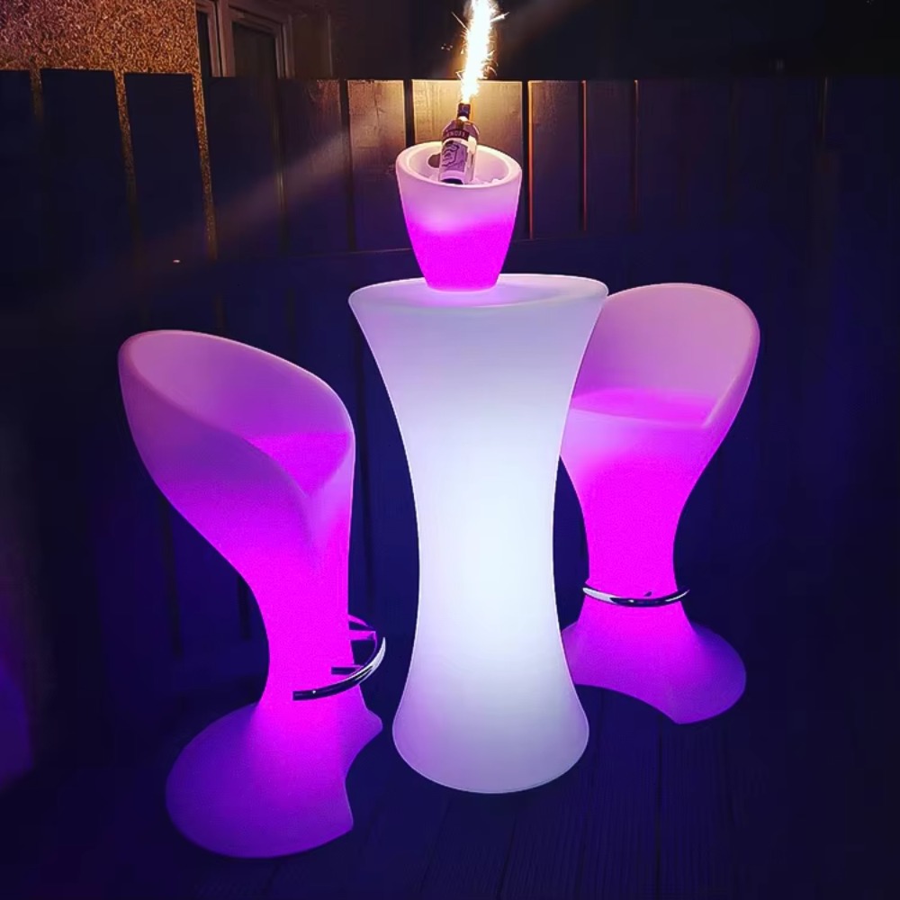 โต๊ะบาร์ LED แบบไร้สายสำหรับงา - Lighting Decor Rentals บทวิจารณ์และราคา
